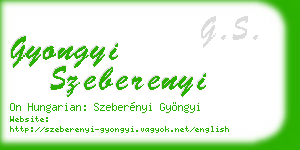 gyongyi szeberenyi business card