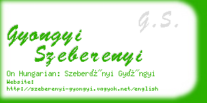 gyongyi szeberenyi business card